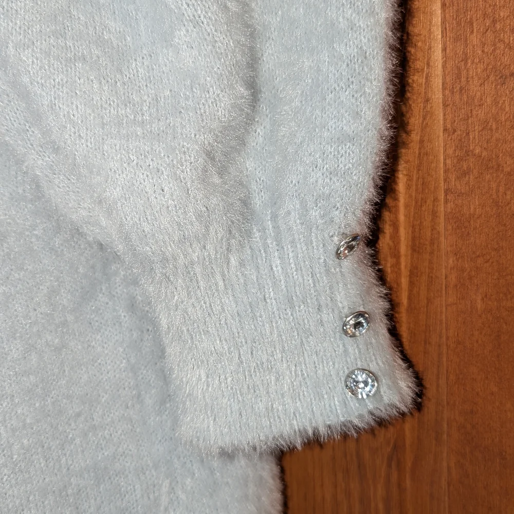 Love Scarlett Brand‎ Light Blue Fuzzy Knit Top